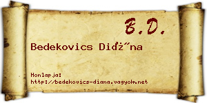 Bedekovics Diána névjegykártya